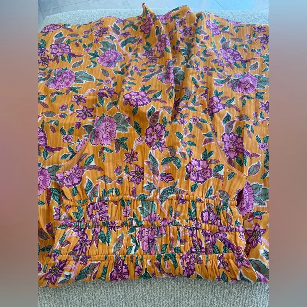 Caroline Constas Floral Dress – Orange & Purple, NWT Size S - Picture 4 of 4